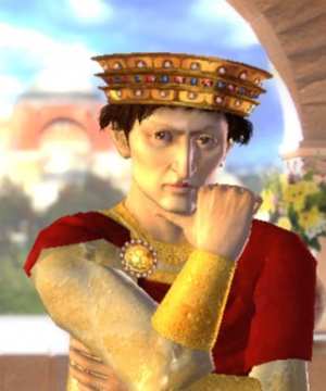 Justinian I im 3D-Diplomatiebildschirm
