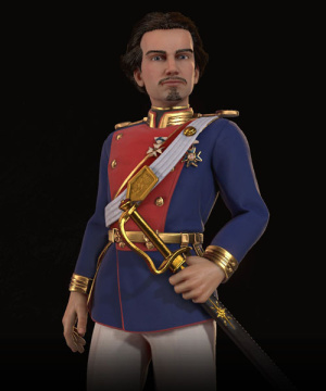 Ludwig II. von Bayern im 3D-Diplomatiebildschirm