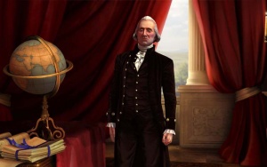 George Washington im 3D-Diplomatiebildschirm