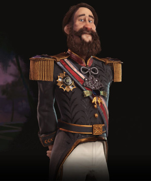 Peter II. im 3D-Diplomatiebildschirm