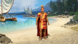 Kamehameha im 3D-Diplomatiebildschirm